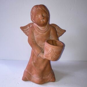 Terracotta Angel Statue with Pot 10”‎